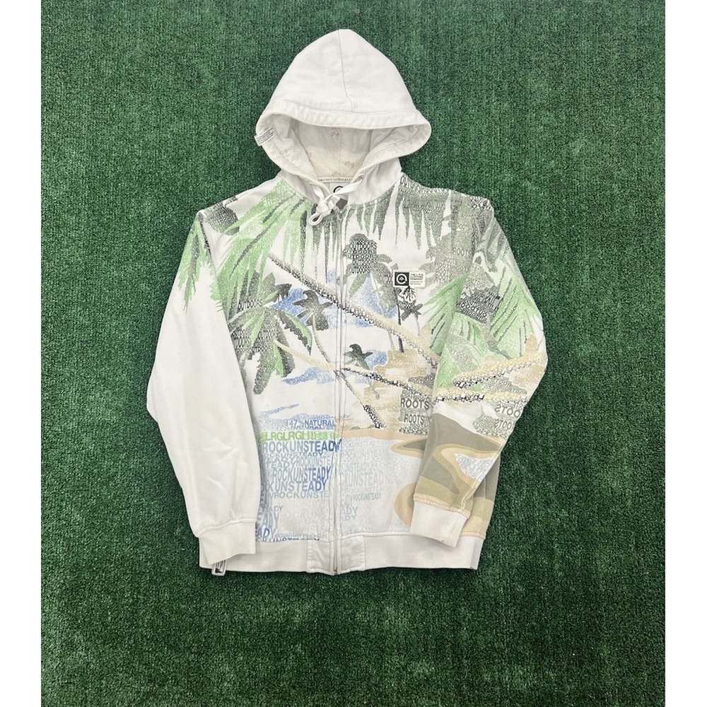 LRG Lifted Research Group Hoodie XL AOP Tropical Hip Hop Y2K Vintage